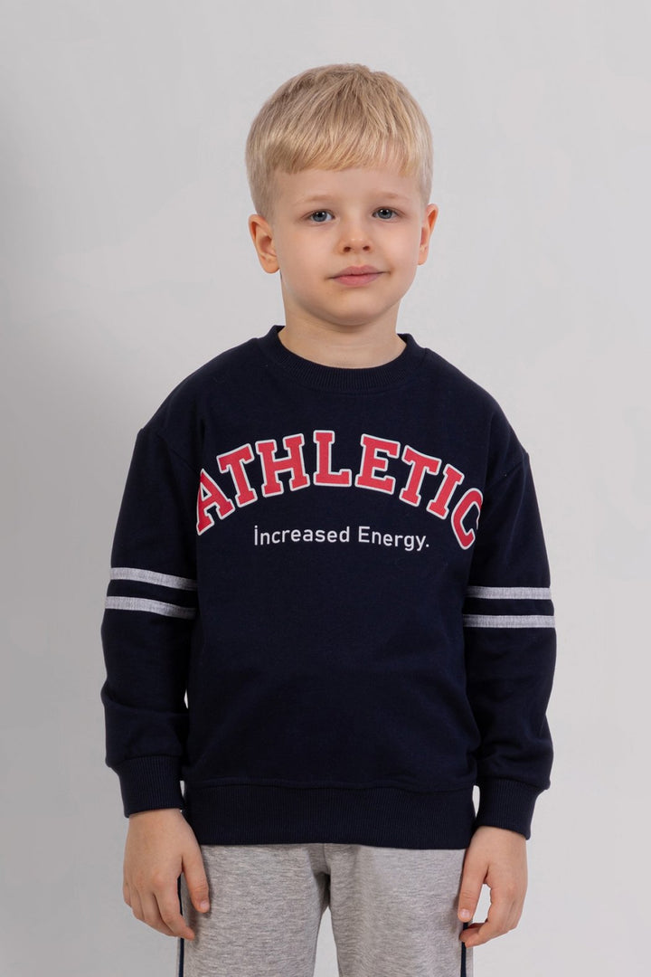 Erkek Çocuk Baskılı Alt-Üst Takım Yumuşak Pamuklu Rahat Eşofman Takımı