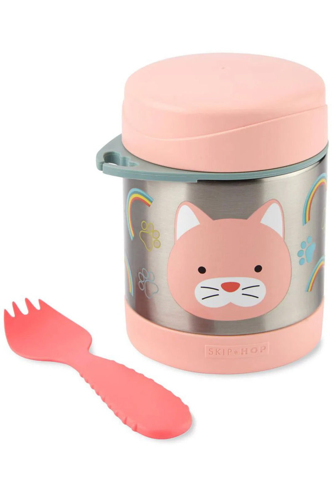 Skip Hop Kedi Desenli Çelik Çocuk Termos
