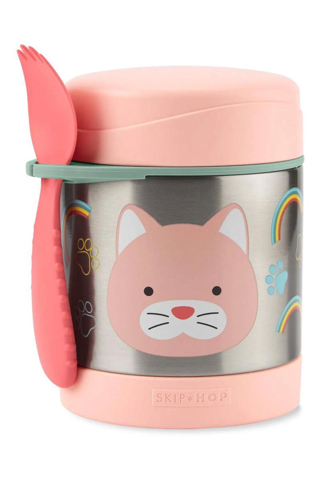 Skip Hop Kedi Desenli Çelik Çocuk Termos